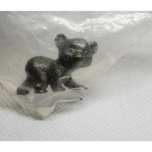 Vintage Pewter Cub Mini Figurine Home Décor Collectible Shelf Sitter Animals